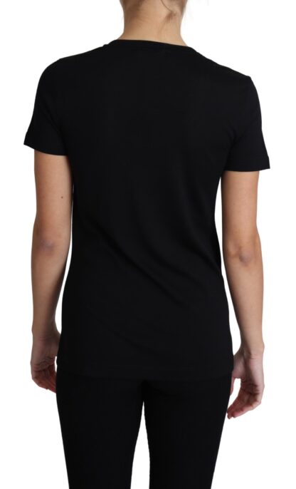 Dolce & Gabbana - Elegant Wool Black Round Neck T-Shirt