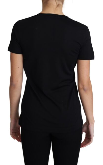 Dolce & Gabbana - Elegant Black Wool Round Neck T-Shirt