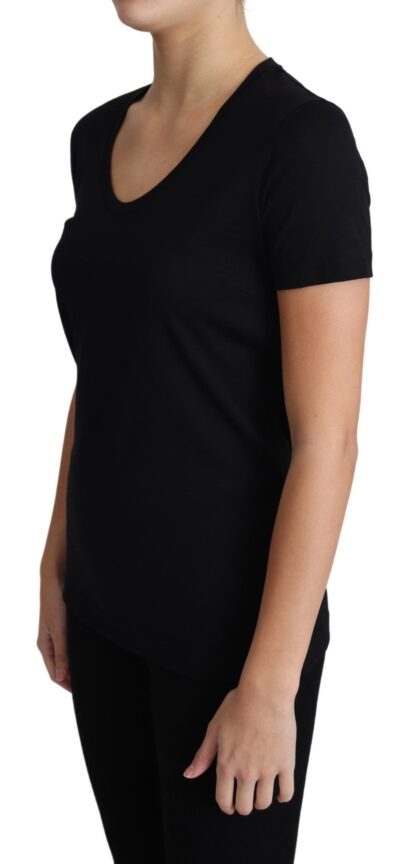 Dolce & Gabbana - Elegant Black Wool Round Neck T-Shirt