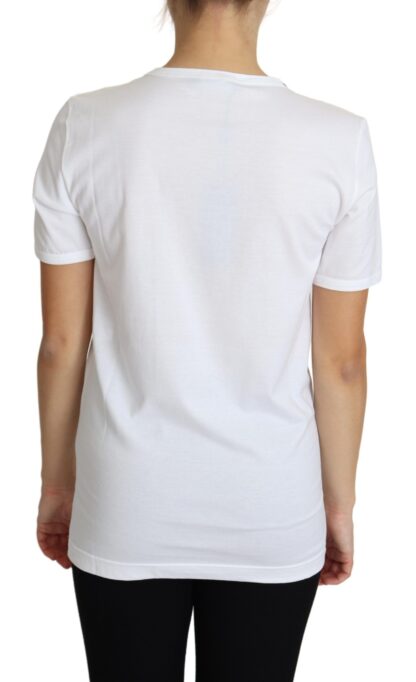 Dolce & Gabbana - Crystal-Embellished White Cotton Tee