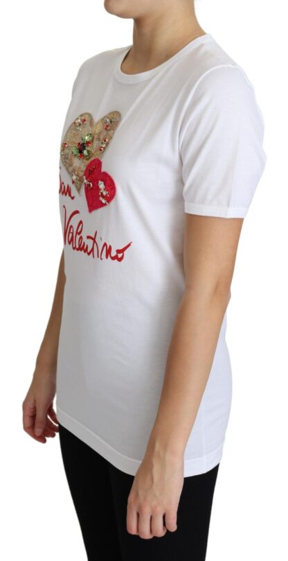 Dolce & Gabbana - Crystal-Embellished White Cotton Tee