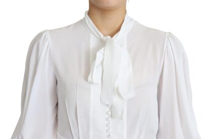 Dolce & Gabbana - Elegant Snow-White Viscose Blouse