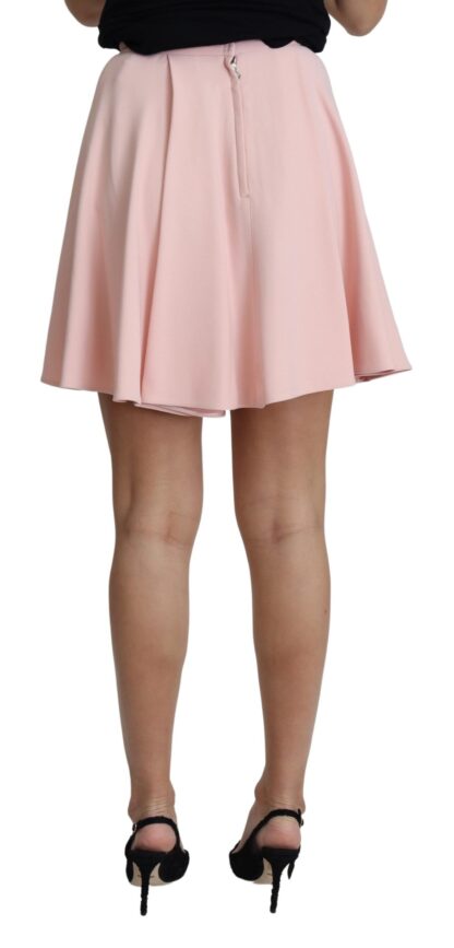 Dolce & Gabbana - Elegant Pink Flare A-line Mini Skirt