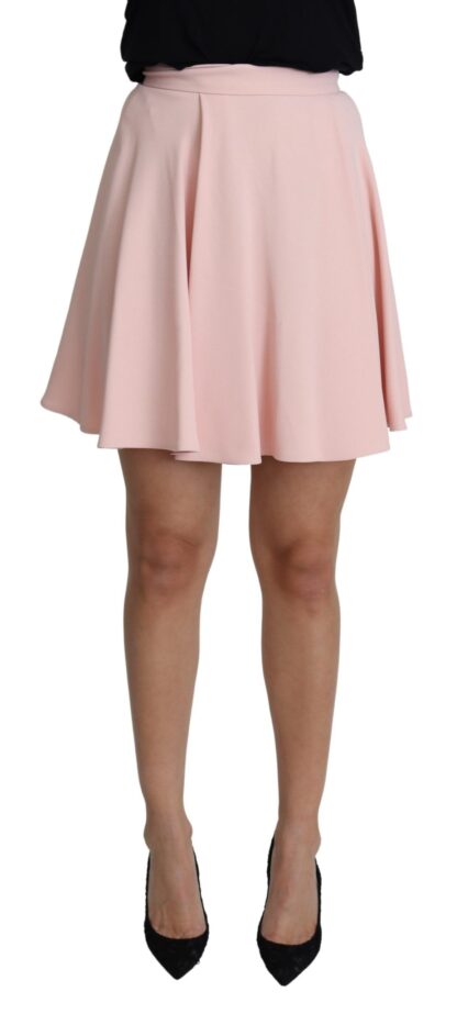 Dolce & Gabbana - Elegant Pink Flare A-line Mini Skirt