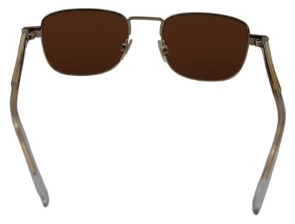 Dolce & Gabbana - Elegant Gold Frame Rectangular Sunglasses