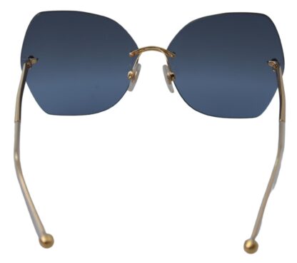 Dolce & Gabbana - Elegant Gold-Blue Gradient Sunglasses