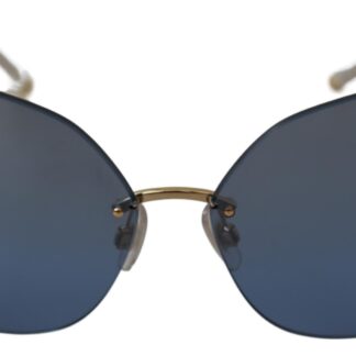 Dolce & Gabbana - Elegant Gold Frame Rectangular Sunglasses