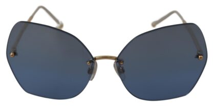 Dolce & Gabbana - Elegant Gold-Blue Gradient Sunglasses