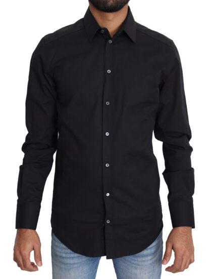 Dolce & Gabbana - Elegant Black Slim Fit Designer Shirt