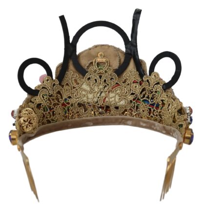 Dolce & Gabbana - Stunning Crystal Diadem Tiara - Gold Multicolor