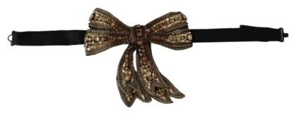 Dolce & Gabbana - Elegant Silk Rhinestone Bow Tie