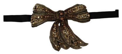 Dolce & Gabbana - Elegant Silk Rhinestone Bow Tie