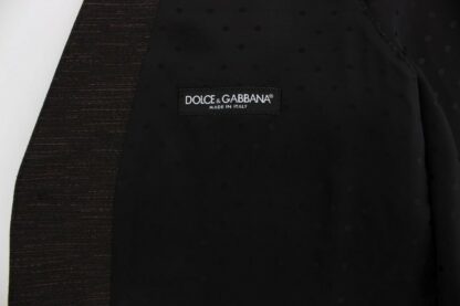 Dolce & Gabbana - Elegant Brown Black Wool Blend Dress Vest