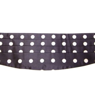 Dolce & Gabbana - Exquisite Black Silk Cummerbund with Red Polka Dots