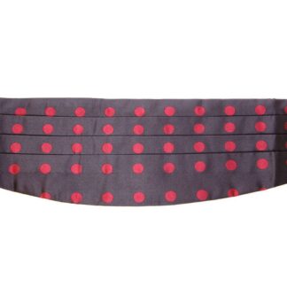 Dolce & Gabbana - Elegant Black Silk Polka Dot Cummerbund