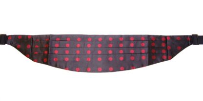 Dolce & Gabbana - Exquisite Black Silk Cummerbund with Red Polka Dots