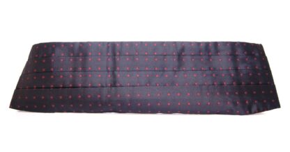 Dolce & Gabbana - Elegant Silk Black Cummerbund with Red Polka Dots