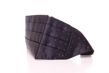 Dolce & Gabbana - Elegant Silk Black Cummerbund with Red Polka Dots