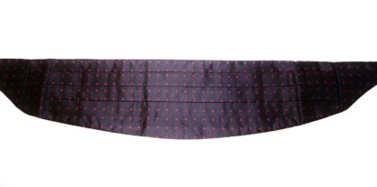 Dolce & Gabbana - Elegant Silk Black Cummerbund with Red Polka Dots