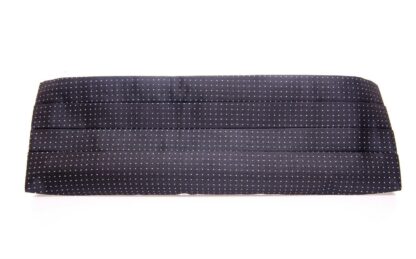 Dolce & Gabbana - Elegant Black Silk Cummerbund with Polka Dots