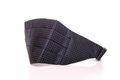 Dolce & Gabbana - Elegant Black Silk Cummerbund with Polka Dots