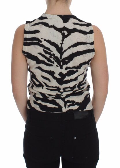 Dolce & Gabbana - Zebra Print Cashmere Sleeveless Top