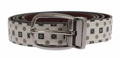 Dolce & Gabbana - Elegant Baroque Silk Tie & Leather Belt Set