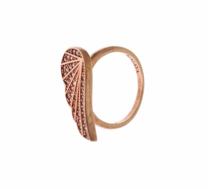 Nialaya - Elegant Pink Gold CZ Crystal Ring