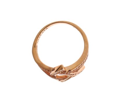 Nialaya - Pink Gold Plated Silver CZ Crystal Ring