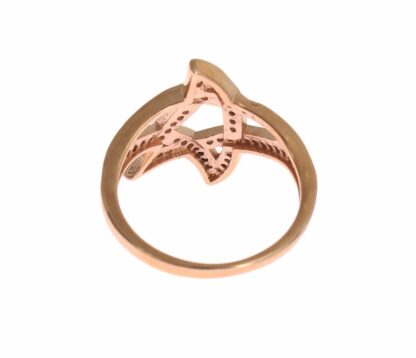 Nialaya - Pink Gold Plated Silver CZ Crystal Ring