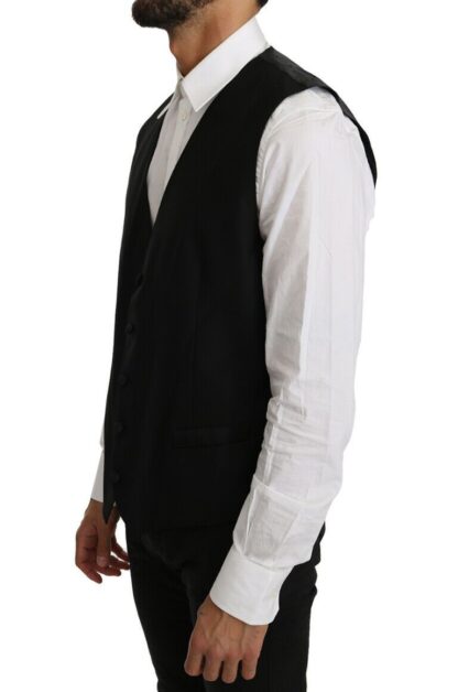 Dolce & Gabbana - Elegant Black Formal Wool Blend Vest