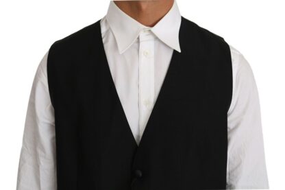 Dolce & Gabbana - Elegant Black Formal Wool Blend Vest