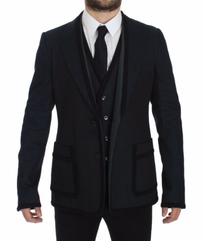 Dolce & Gabbana - Blue Torero Inspired Cotton Stretch Blazer & Vest