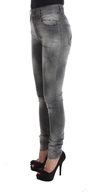 John Galliano - Chic Gray Slim Fit Designer Jeans