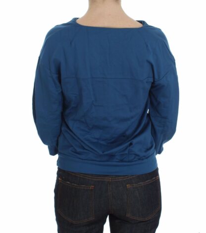 Exte - Elegant Deep V-Neck Sweater in Blue