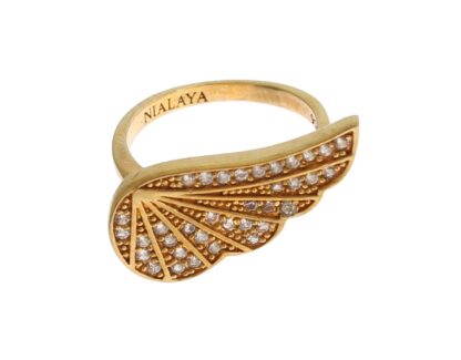 Nialaya - Glamorous Gold Plated Crystal Ring