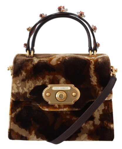 Dolce & Gabbana - Elegant Giraffe Pattern Welcome Bag with Gold Accents