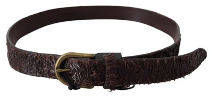 Alpha Massimo Rebecchi - Elegant Dark Brown Leather Waist Belt