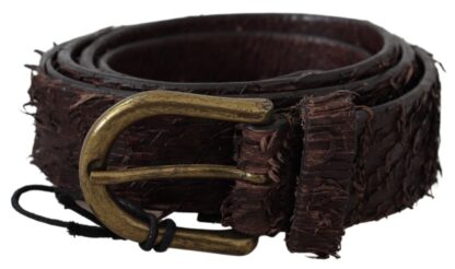 Alpha Massimo Rebecchi - Elegant Dark Brown Leather Waist Belt