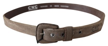 Costume National - Elegant Brown Leather Waist Belt