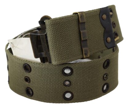 Ermanno Scervino - Chic Army Green Cotton Waist Belt