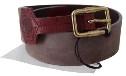 GF Ferre - Elegant Brown Leather Belt with Gold Buckle