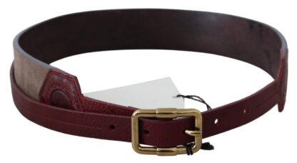 GF Ferre - Elegant Brown Leather Belt with Gold Buckle