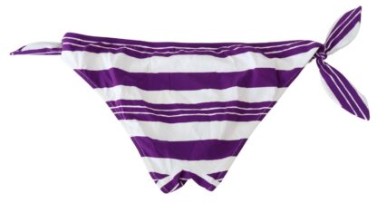 Dolce & Gabbana - Chic Striped Bikini Bottom - Effortless Poolside Glamour