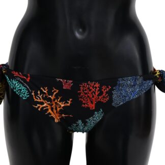 Dolce & Gabbana - Chic Orange Floral High Waist Bikini Bottom