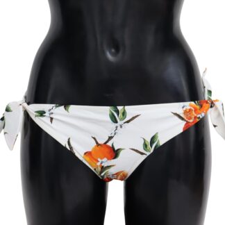 Dolce & Gabbana - Chic Floral Orange Bikini Bottom