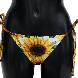 Dolce & Gabbana - Elegant Black Floral Bikini Bottom