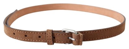 Ermanno Scervino - Elegant Slim Leather Waist Belt in Brown