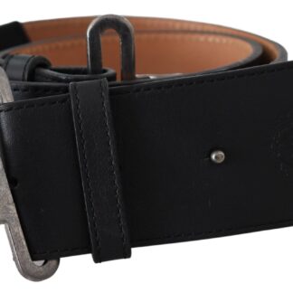 Scervino Street - Elegant Brown Leather Double Buckle Belt