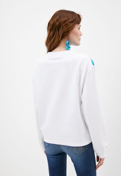 Love Moschino - Chic Light Blue Round-Neck Sweatshirt